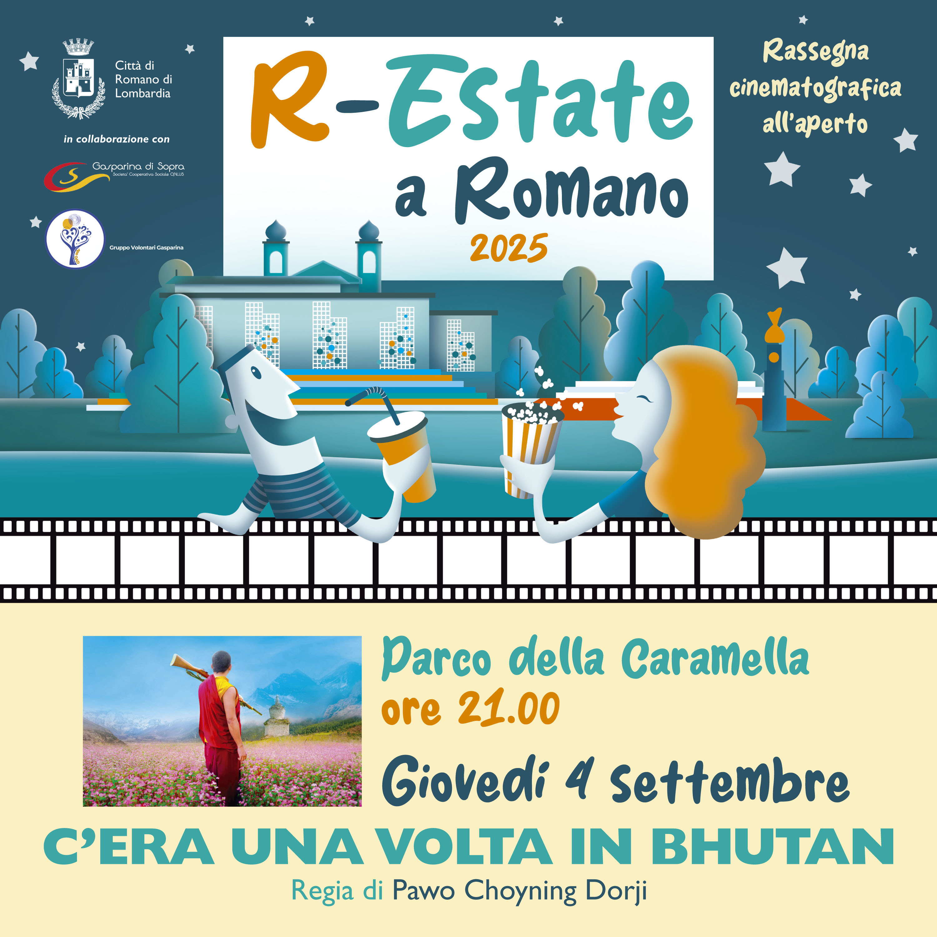 Giovedì 4 settembre alle ore 21.00 al parco della Caramella terzo appuntamento della rassegna cinematografica all'aperto